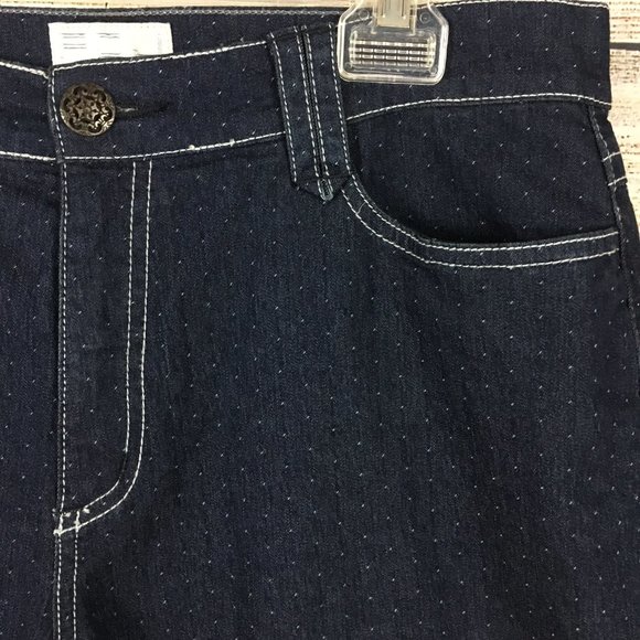 FDJ French Dressing Jeans Dark Blue with Polka Dot Slight Stretch Lightweight - Picture 3 of 13